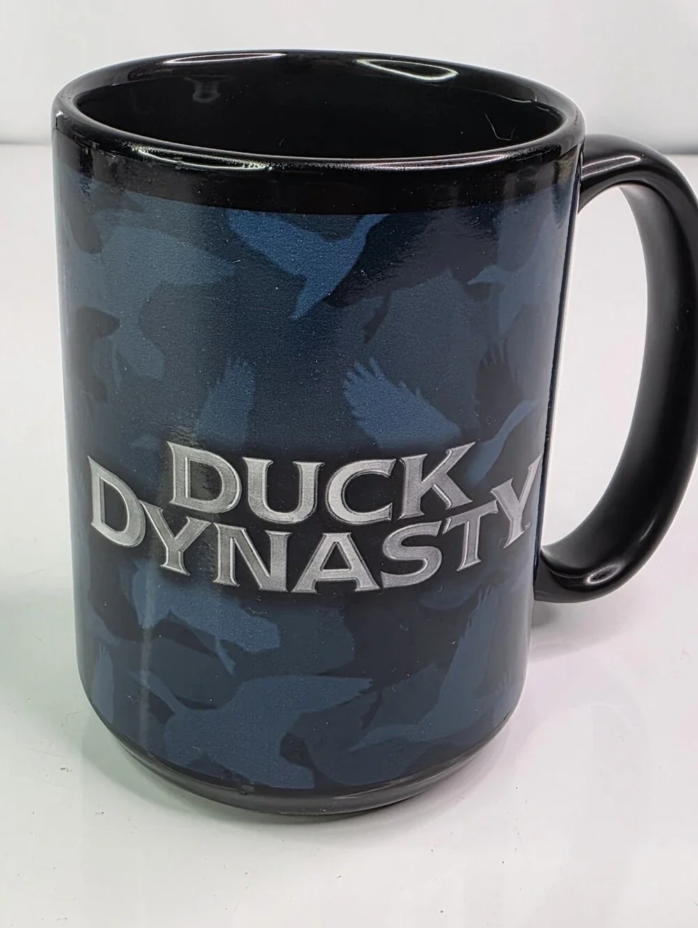 Duck Dynasty Mug AE TV Show Jase Robertson No Rules Coffee Cup Black Ceramic Nos